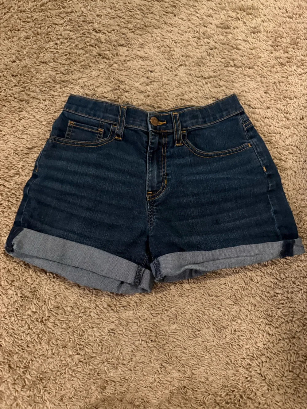Old Navy Dark Blue Rolled Cuff Denim Shorts